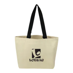 10 Oz. Black Canvas Grocery Tote Bag (Q991211)