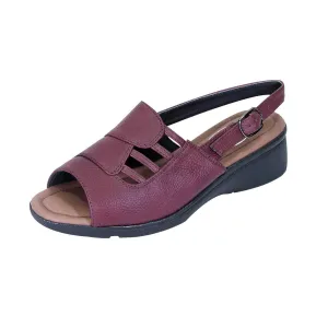 24 HOUR COMFORT Selina Women's Wide Width Leather Sandals