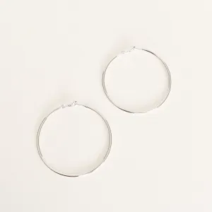Adorne Hoop Earings - Silver