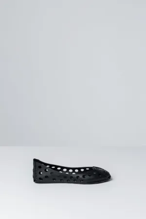 Alaïa Perforated Ballet Flats in Black