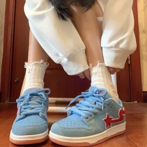 Amozae-Back To School Gifts Red Star Runners Sneakers