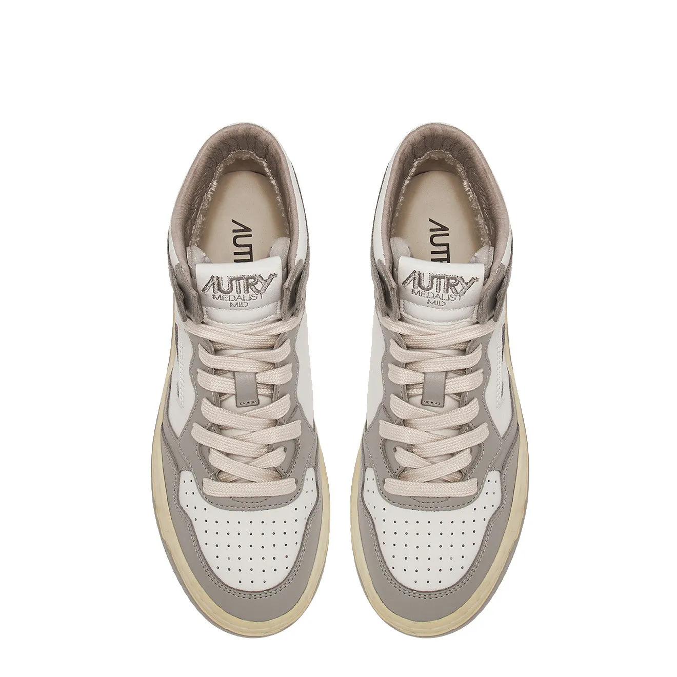 Autry Womens Medalist Mid Trainers White / Vapour