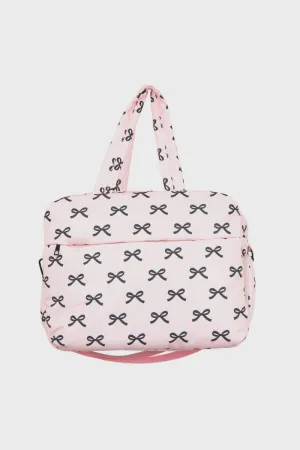 Black & Pink Mini Bows Duffel Weekender Bag