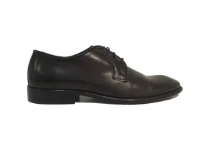 Brando Fiore Black Leather 4 Eyelet Oxford Dress Shoe Made In Italy