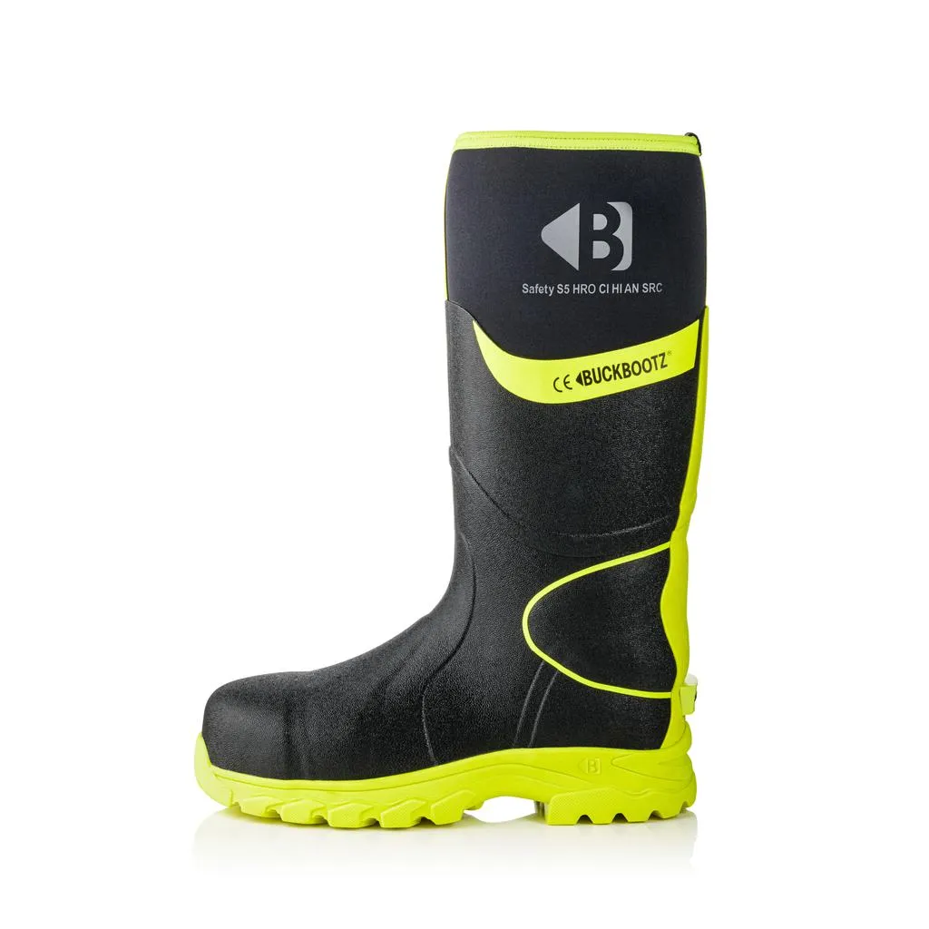 Buckbootz BBZ8000 Safety Wellington Boots Neoprene & Rubber Insulated Buckler Boots