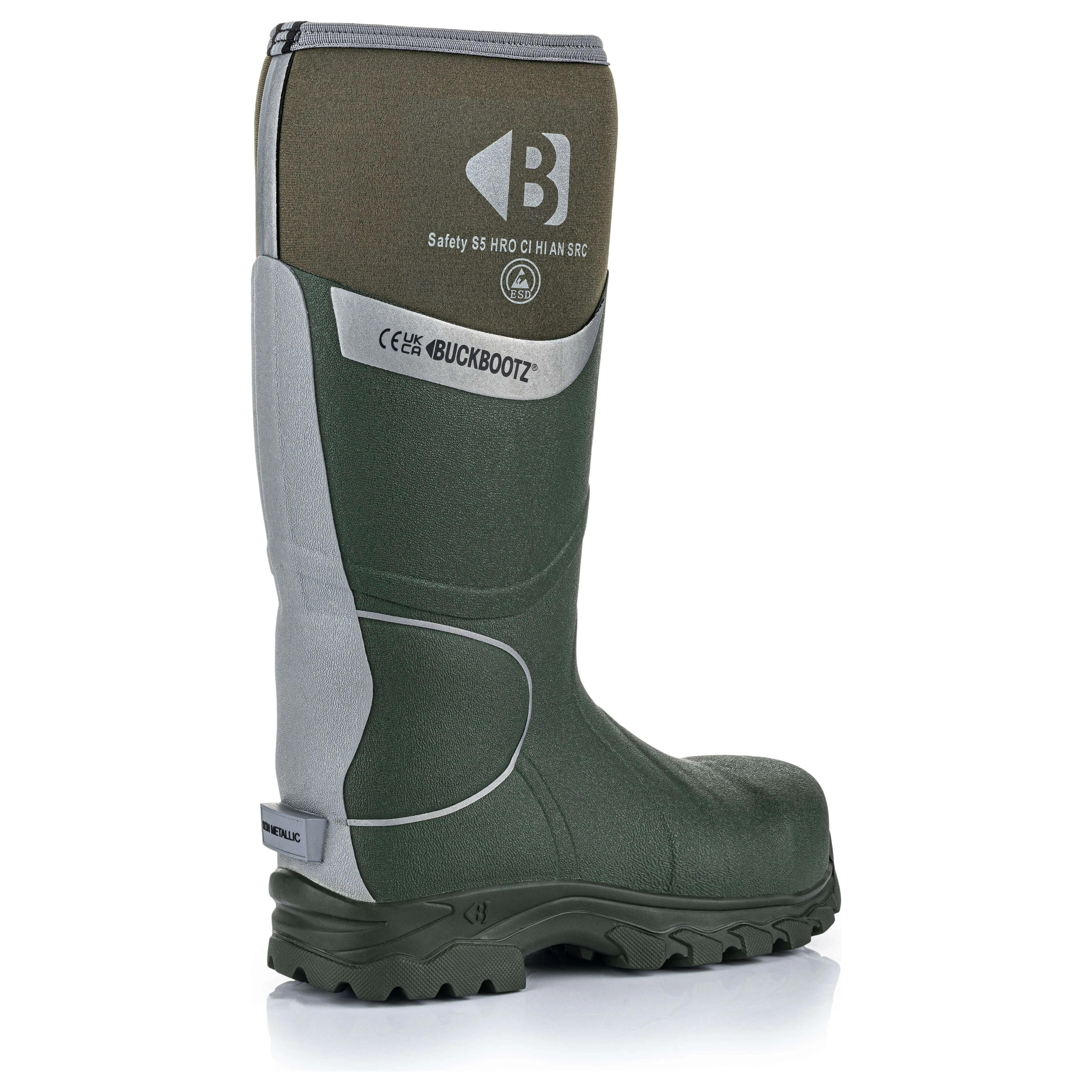 Buckbootz BBZ8000 Safety Wellington Boots Neoprene & Rubber Insulated Buckler Boots