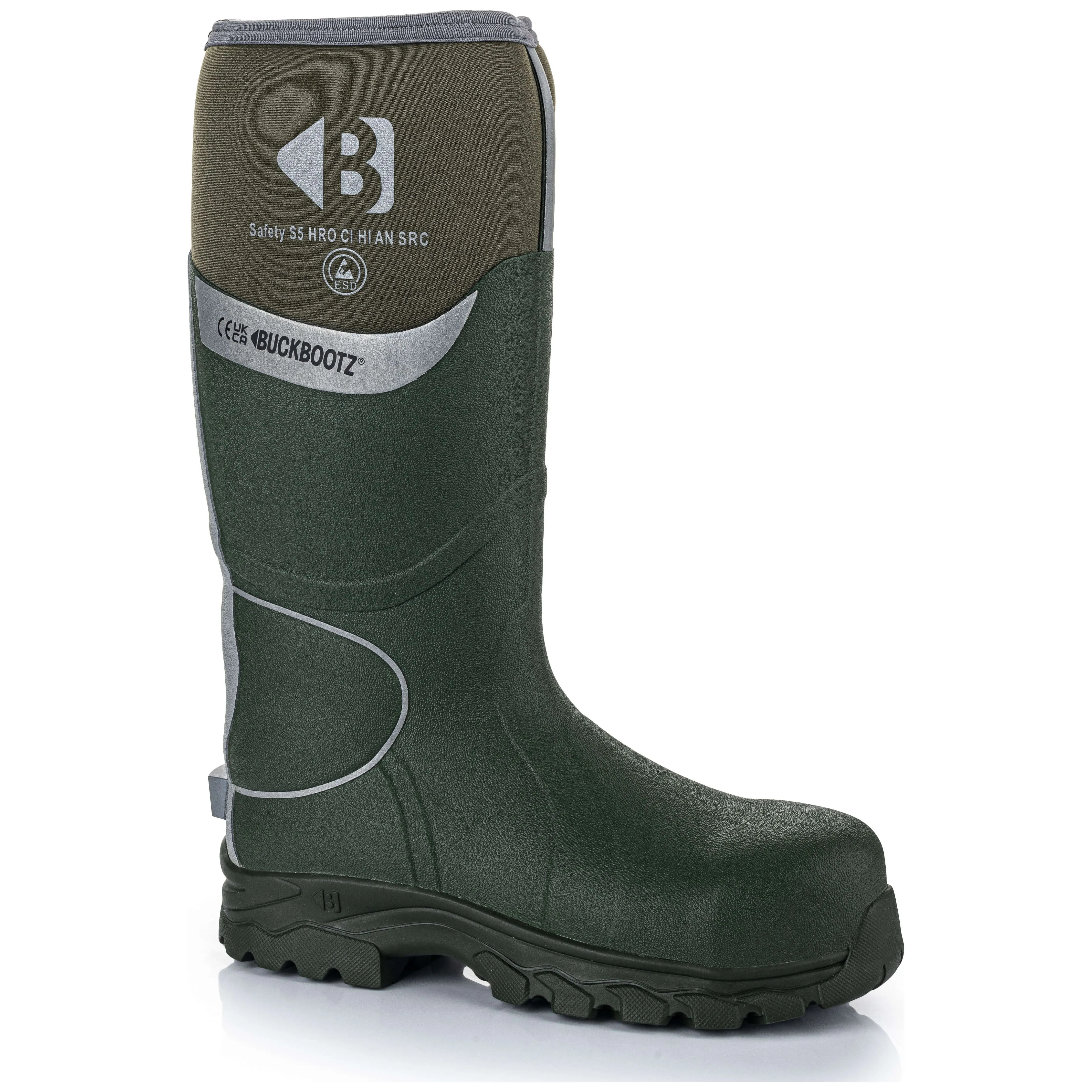 Buckbootz BBZ8000 Safety Wellington Boots Neoprene & Rubber Insulated Buckler Boots