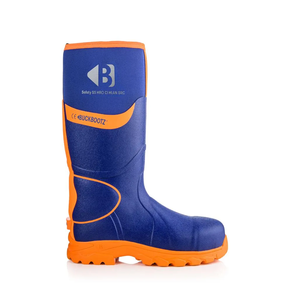 Buckbootz BBZ8000 Safety Wellington Boots Neoprene & Rubber Insulated Buckler Boots
