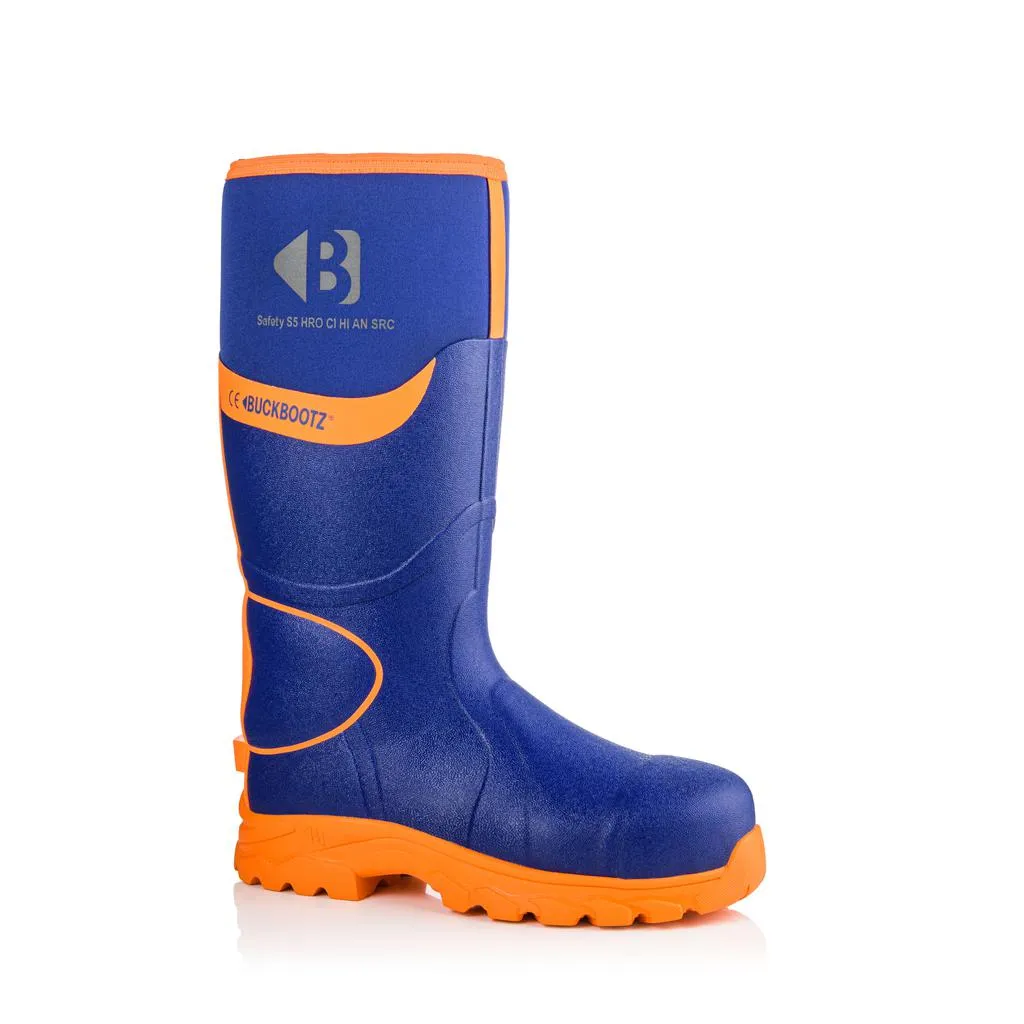 Buckbootz BBZ8000 Safety Wellington Boots Neoprene & Rubber Insulated Buckler Boots