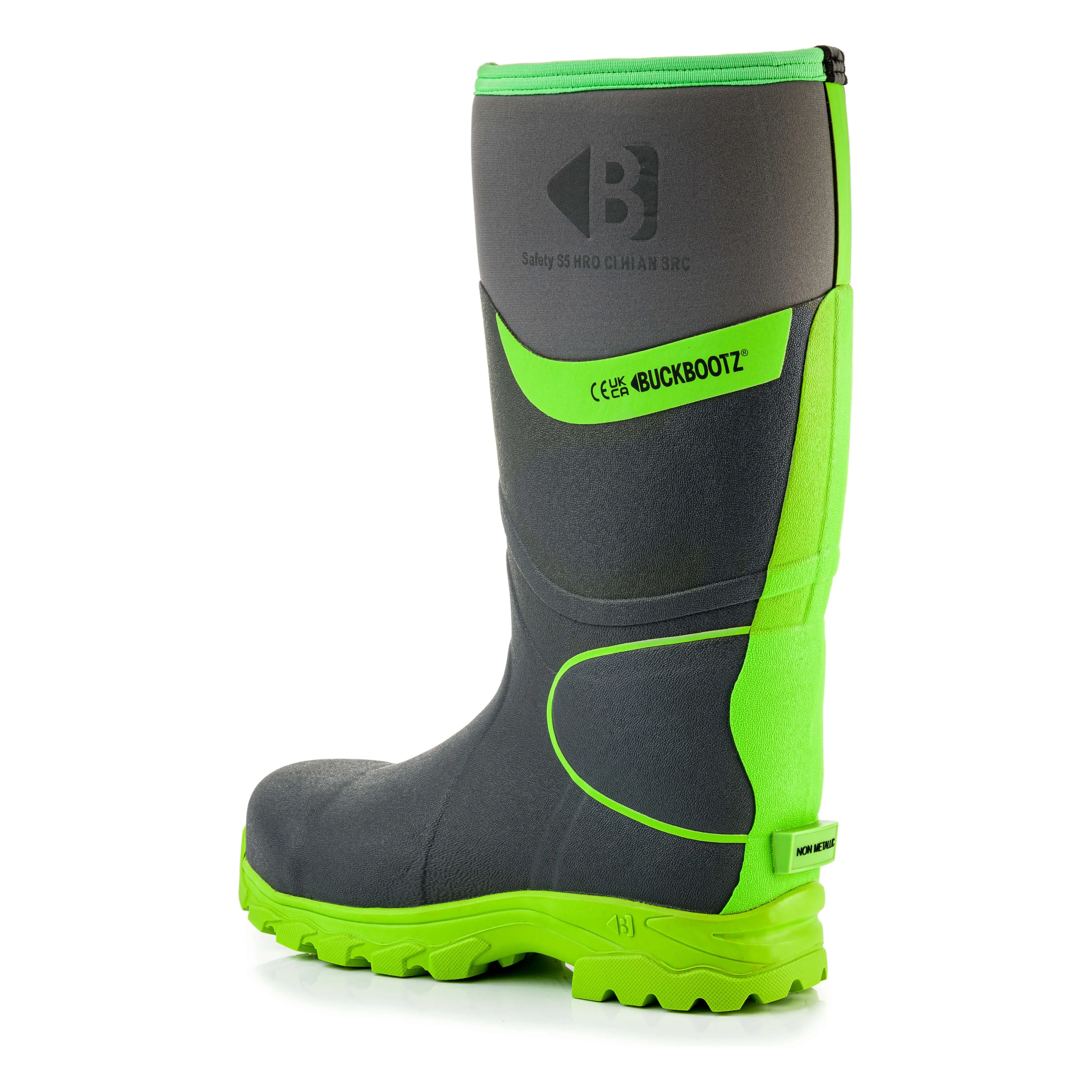 Buckbootz BBZ8000 Safety Wellington Boots Neoprene & Rubber Insulated Buckler Boots