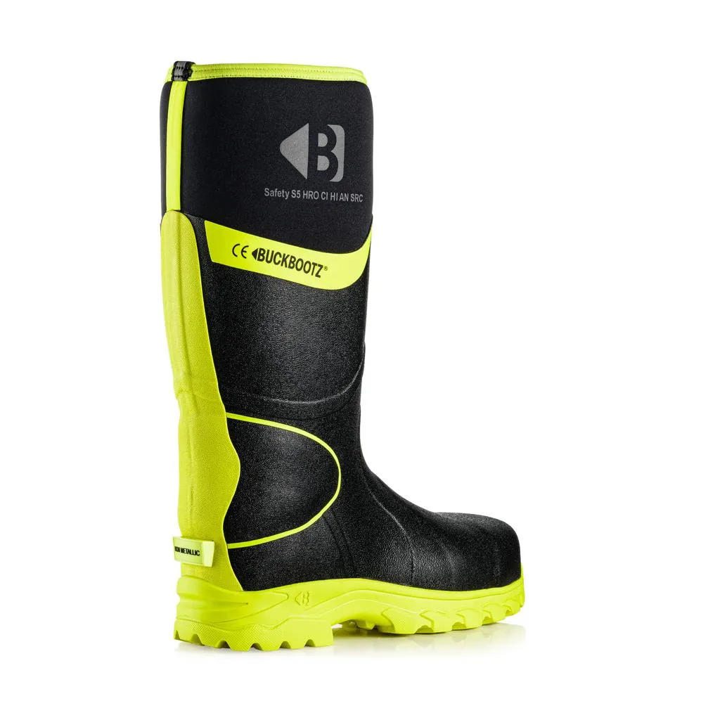 Buckbootz BBZ8000 Safety Wellington Boots Neoprene & Rubber Insulated Buckler Boots