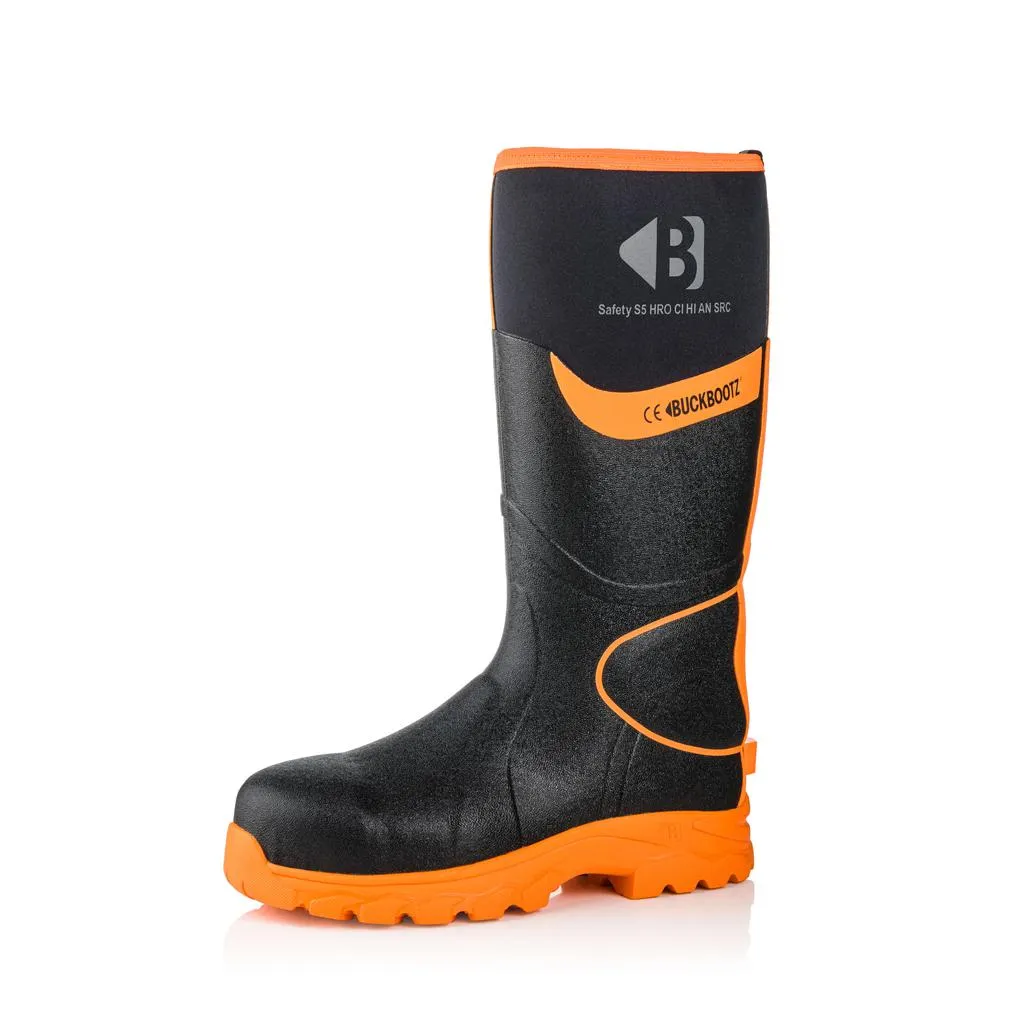 Buckbootz BBZ8000 Safety Wellington Boots Neoprene & Rubber Insulated Buckler Boots