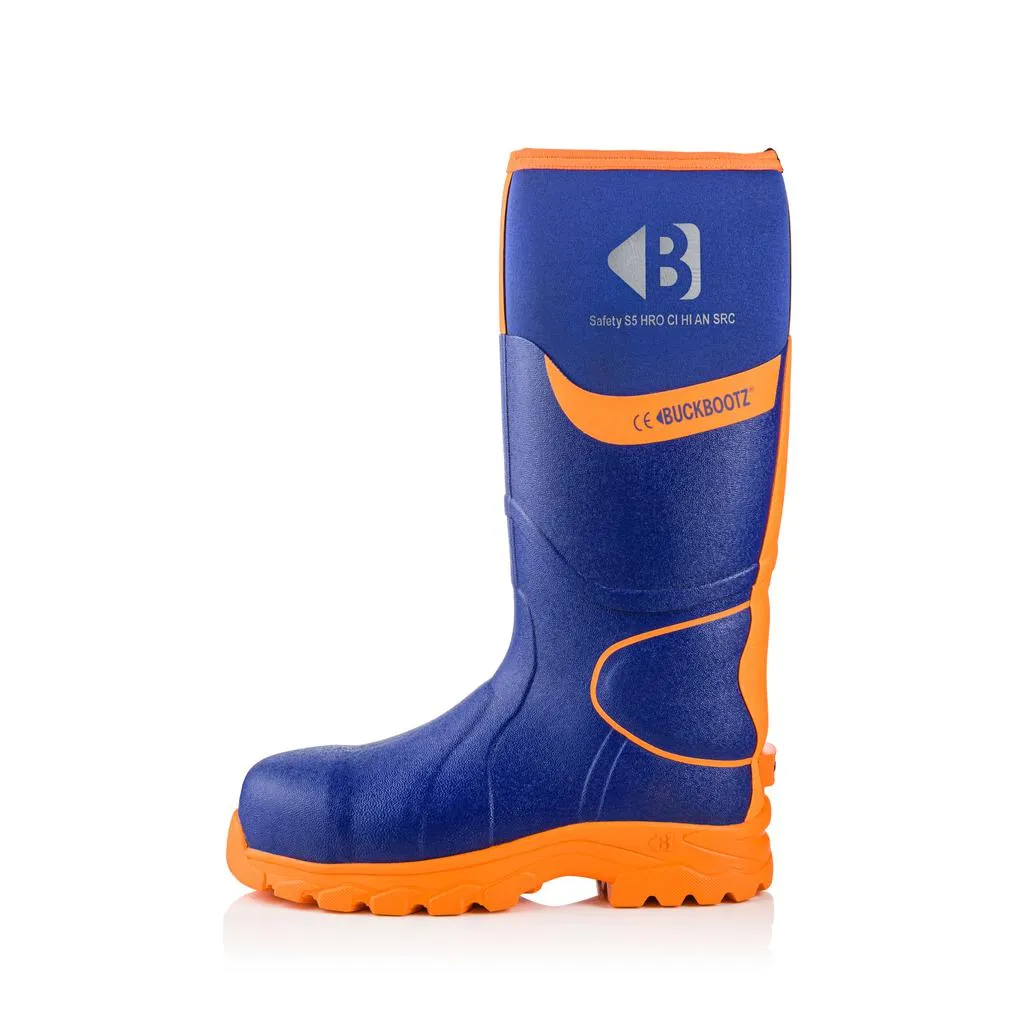 Buckbootz BBZ8000 Safety Wellington Boots Neoprene & Rubber Insulated Buckler Boots
