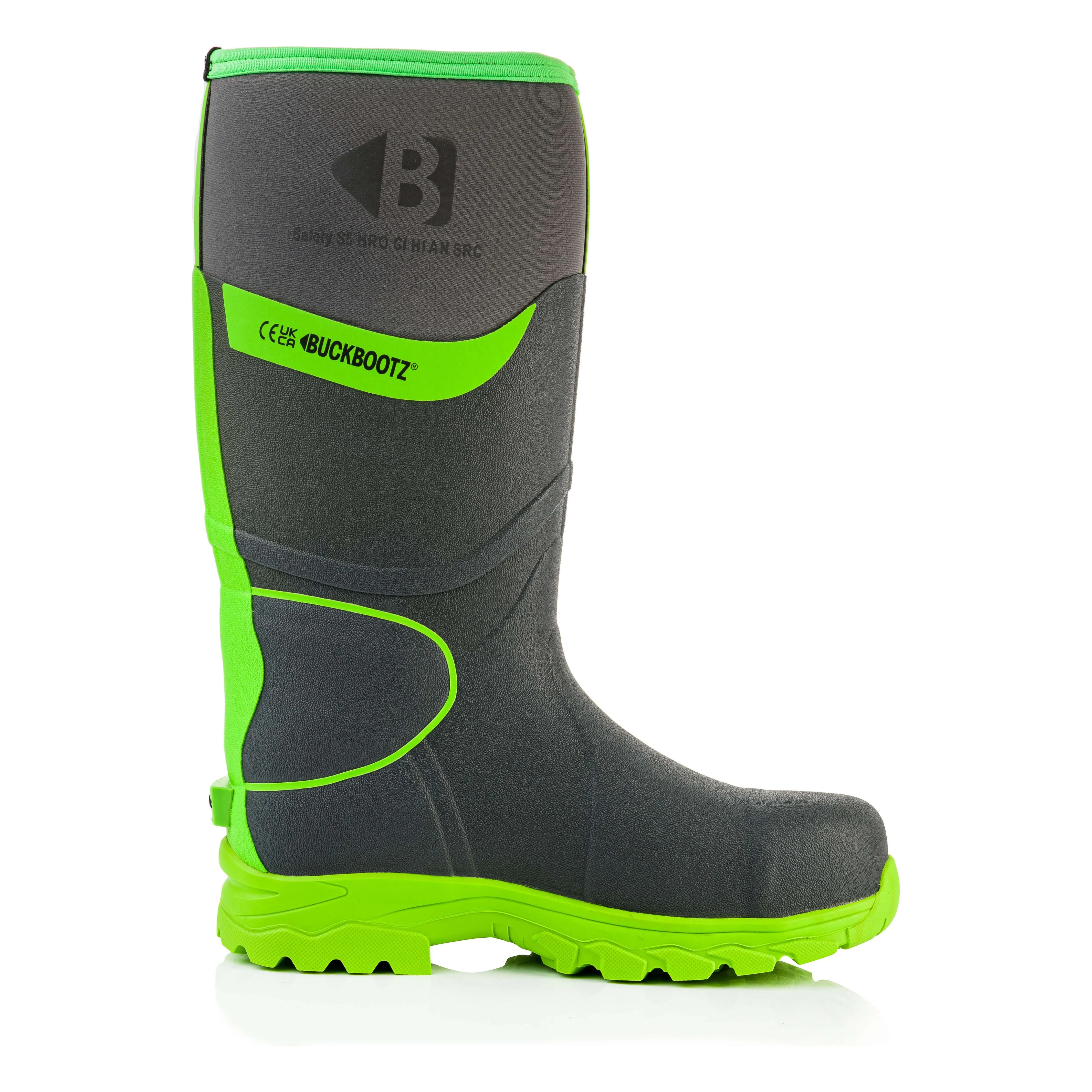 Buckbootz BBZ8000 Safety Wellington Boots Neoprene & Rubber Insulated Buckler Boots