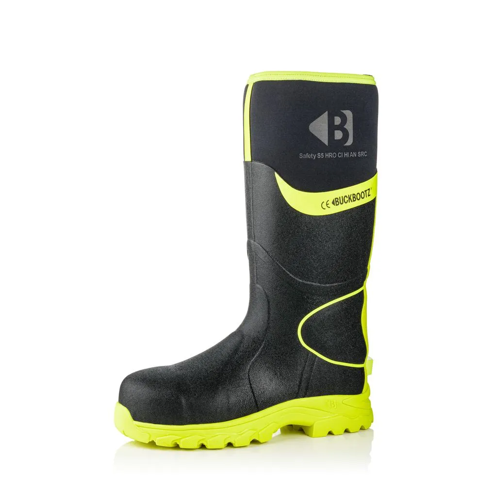 Buckbootz BBZ8000 Safety Wellington Boots Neoprene & Rubber Insulated Buckler Boots