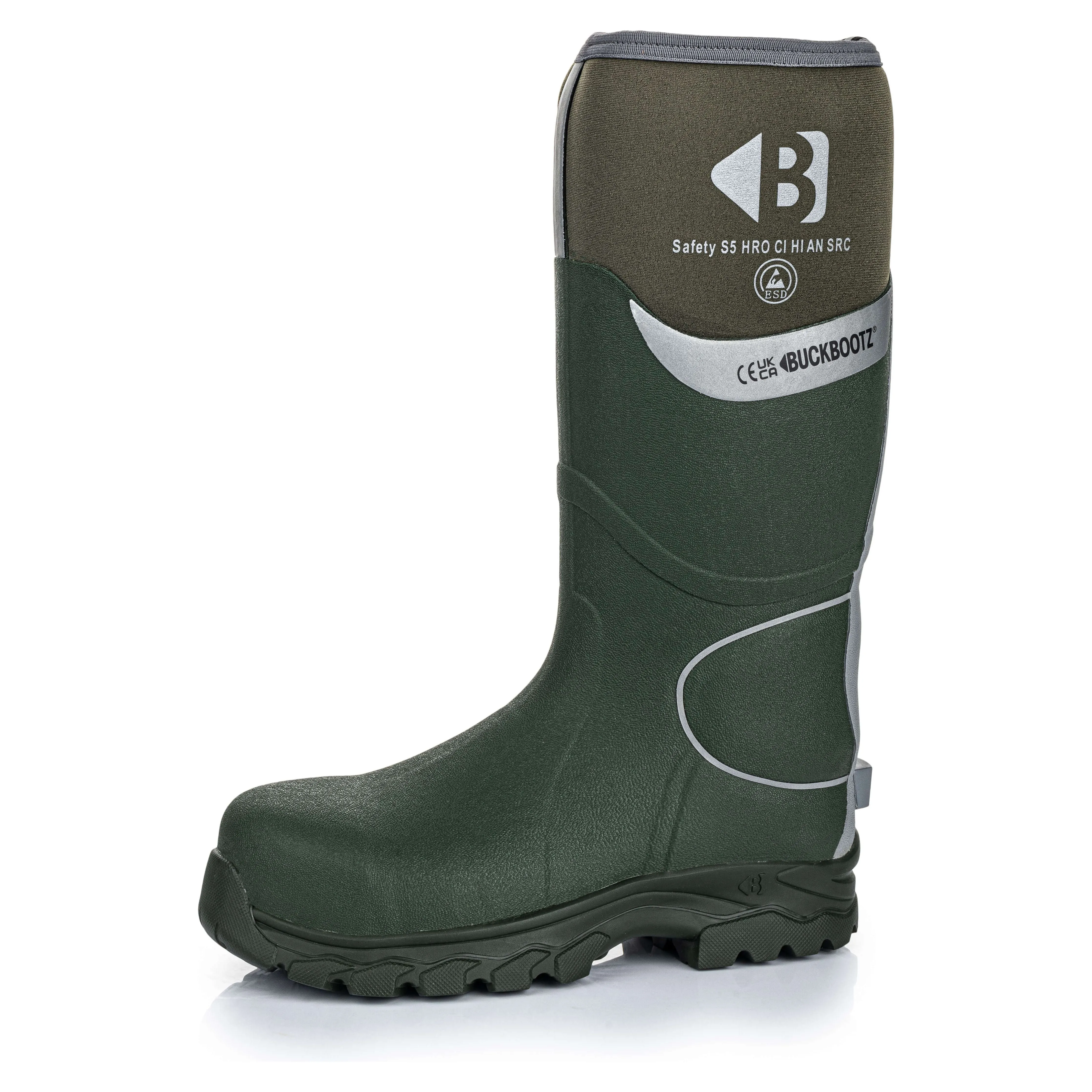Buckbootz BBZ8000 Safety Wellington Boots Neoprene & Rubber Insulated Buckler Boots