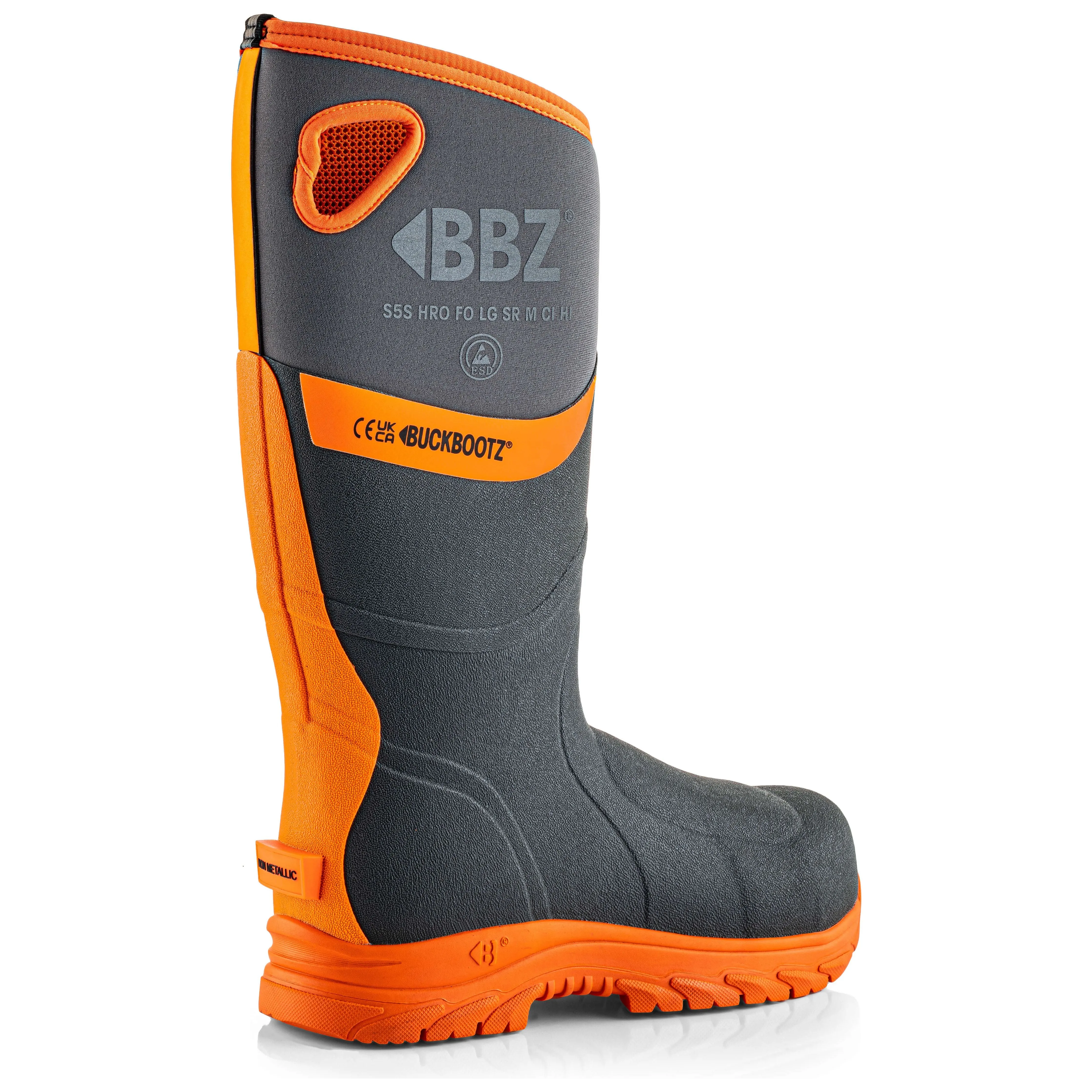 Buckbootz BBZ9000 Safety Wellington Boots S5 Neoprene & Rubber Insulated Buckler Boots