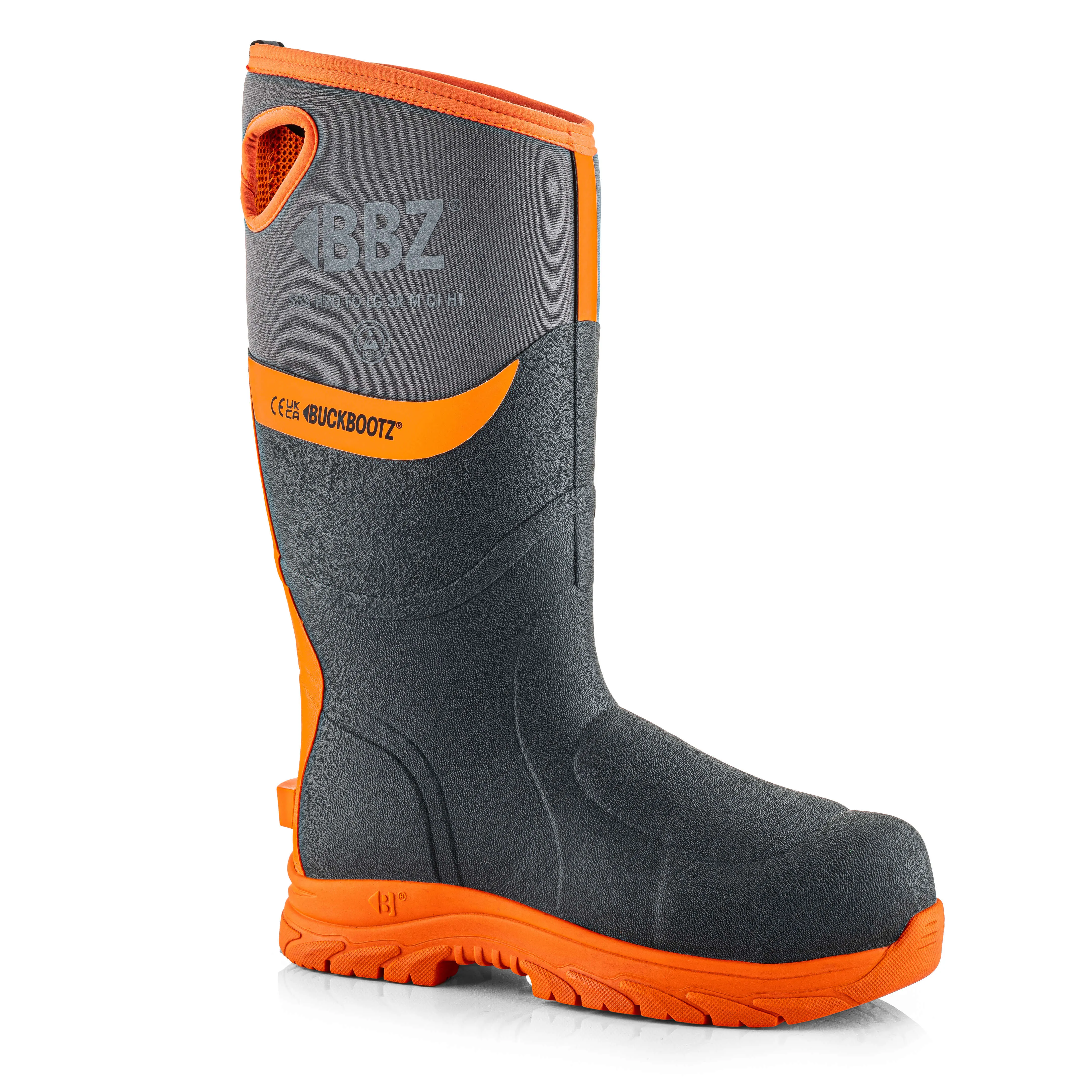 Buckbootz BBZ9000 Safety Wellington Boots S5 Neoprene & Rubber Insulated Buckler Boots