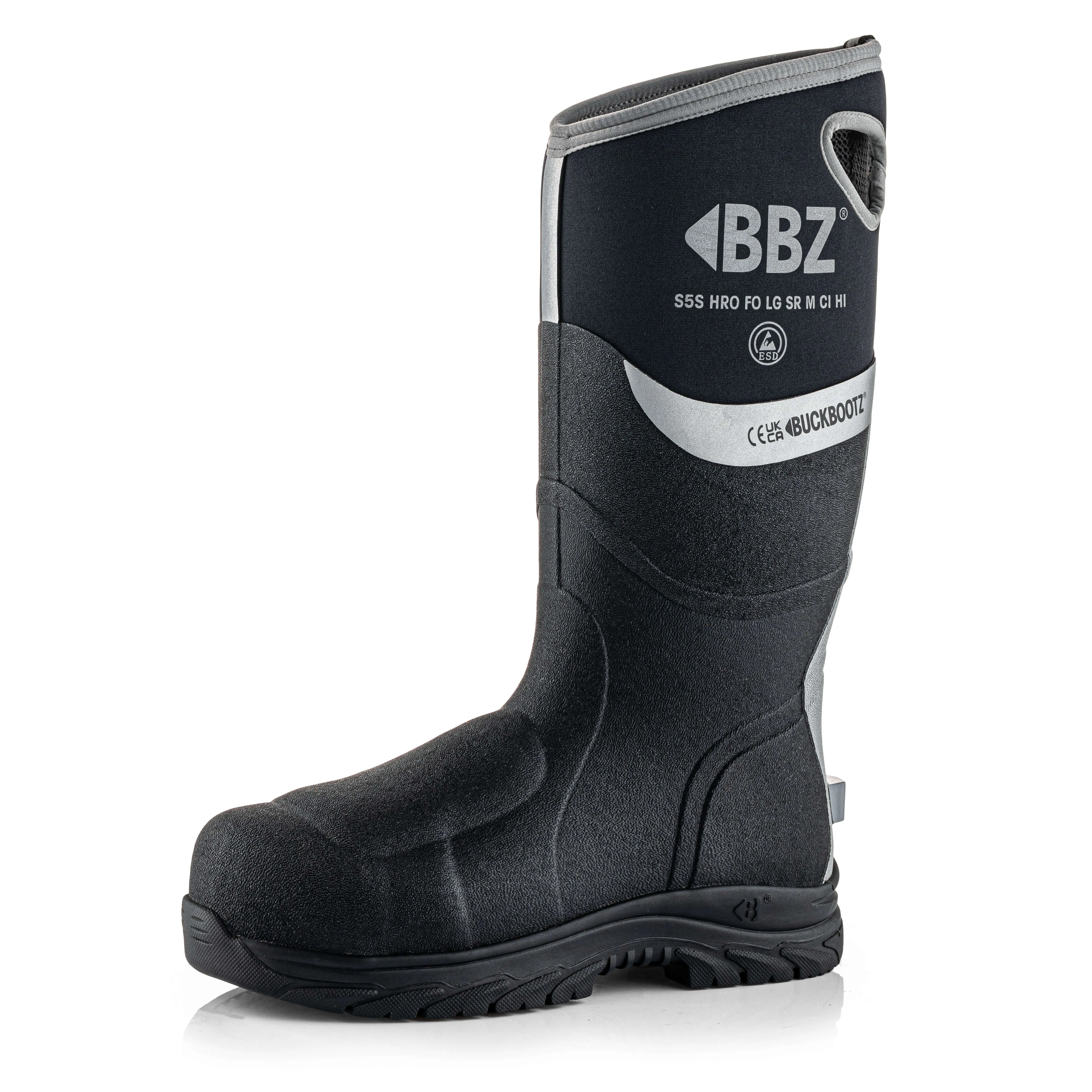 Buckbootz BBZ9000 Safety Wellington Boots S5 Neoprene & Rubber Insulated Buckler Boots