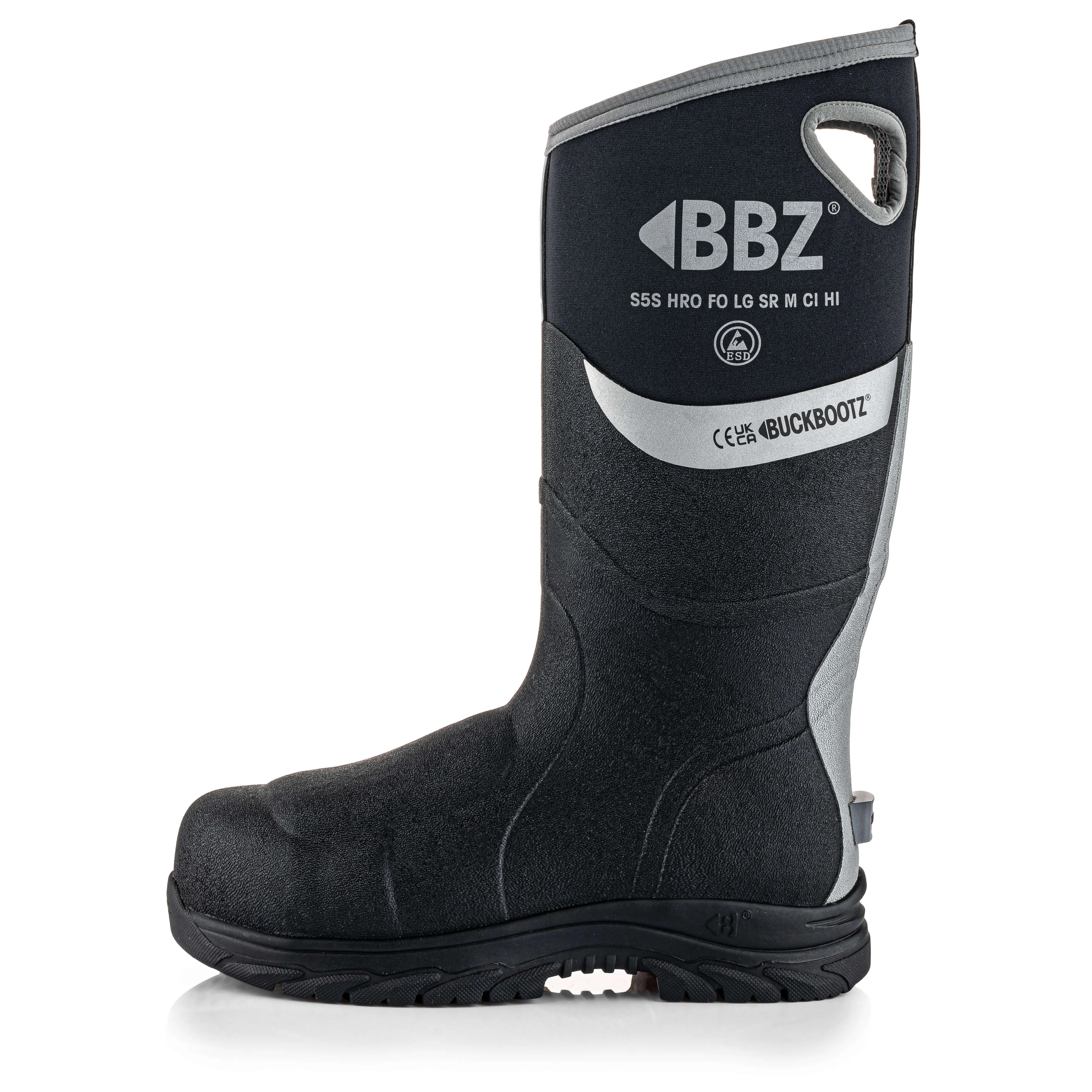Buckbootz BBZ9000 Safety Wellington Boots S5 Neoprene & Rubber Insulated Buckler Boots