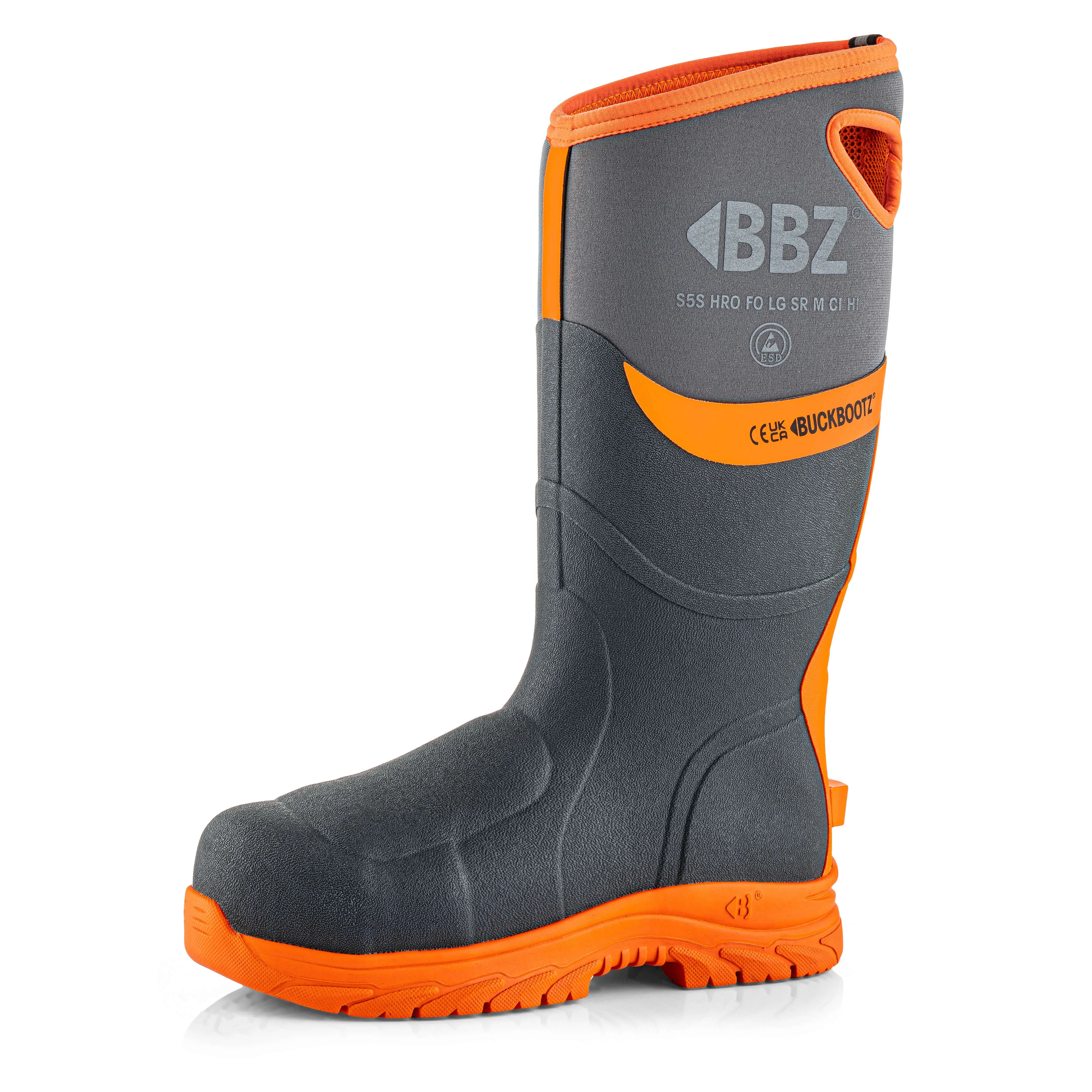 Buckbootz BBZ9000 Safety Wellington Boots S5 Neoprene & Rubber Insulated Buckler Boots