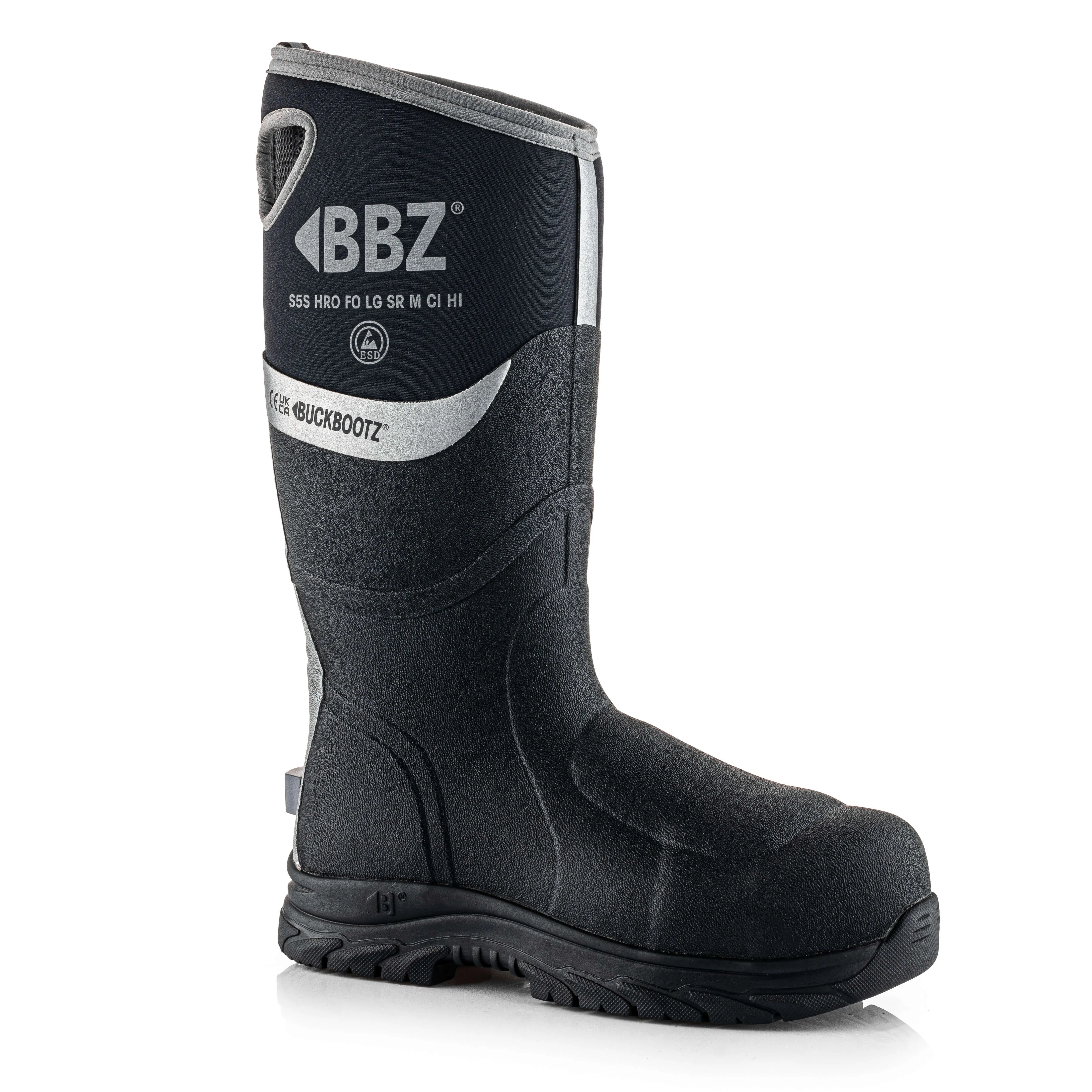 Buckbootz BBZ9000 Safety Wellington Boots S5 Neoprene & Rubber Insulated Buckler Boots