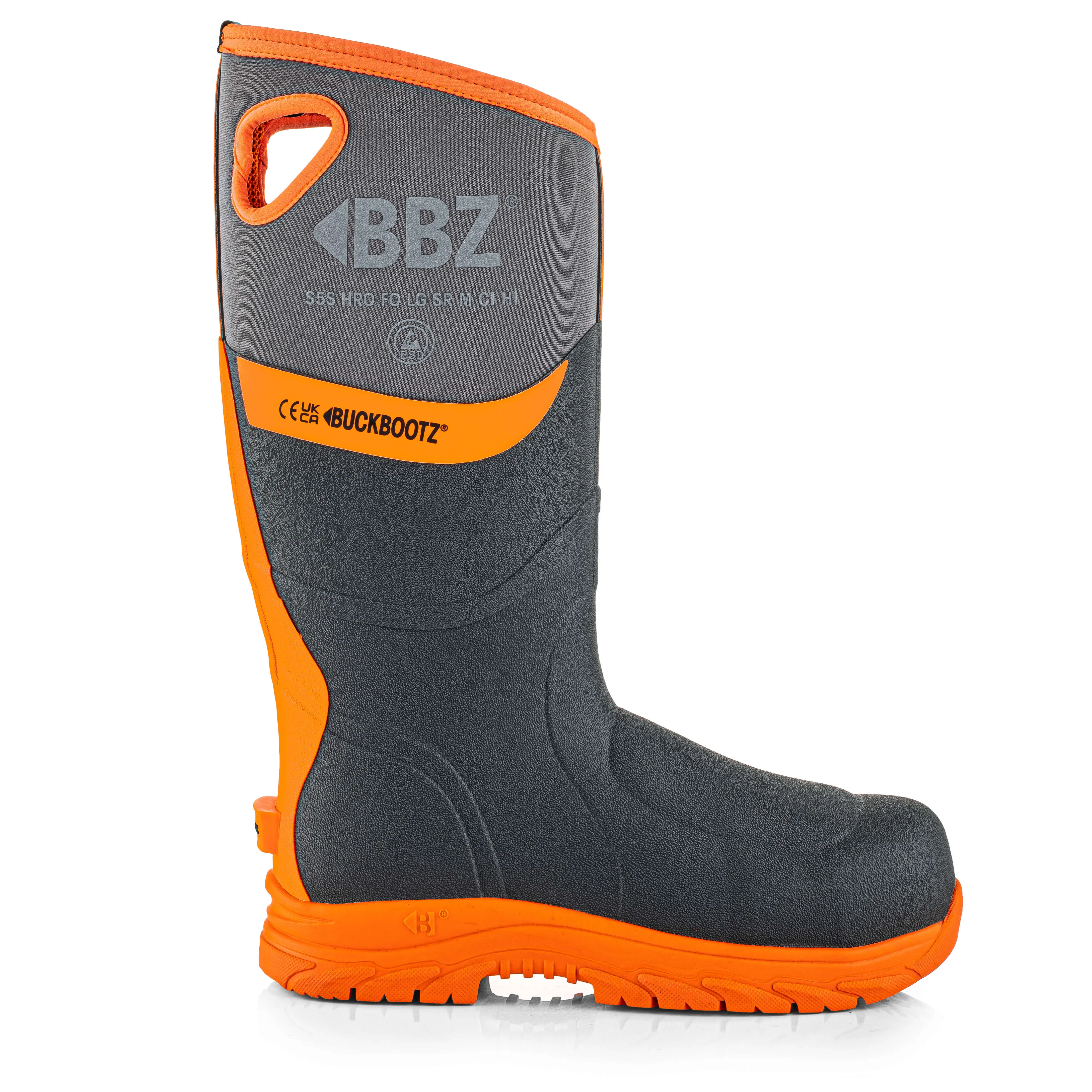 Buckbootz BBZ9000 Safety Wellington Boots S5 Neoprene & Rubber Insulated Buckler Boots