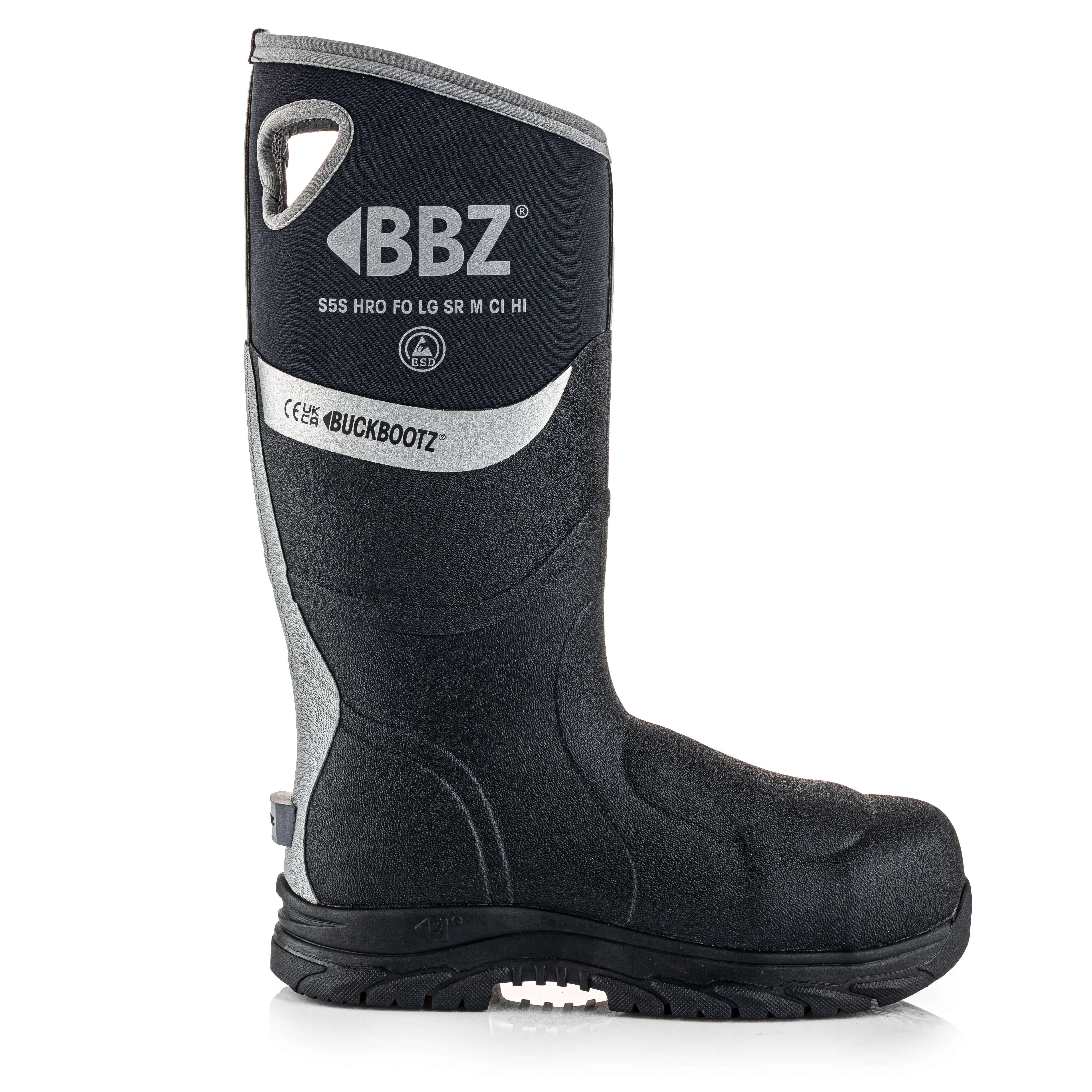 Buckbootz BBZ9000 Safety Wellington Boots S5 Neoprene & Rubber Insulated Buckler Boots