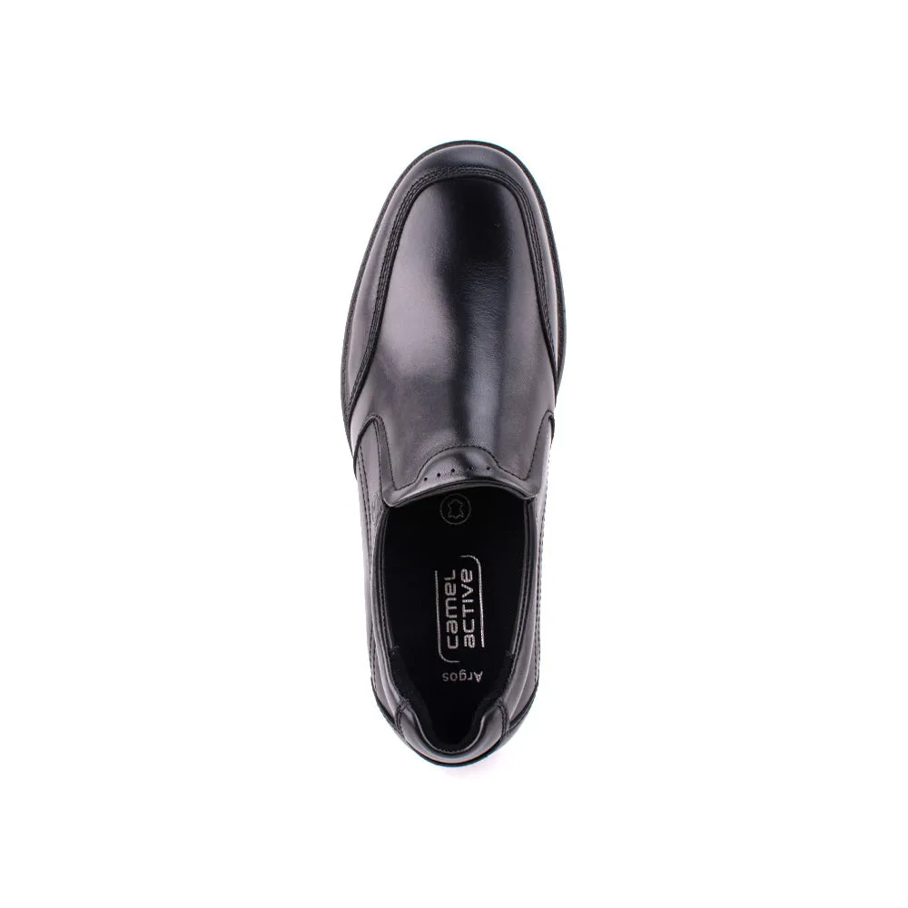 camel active Leather Elegant Slip On Formal Shoes Men Black ARGOS 802402-BE1SV-1