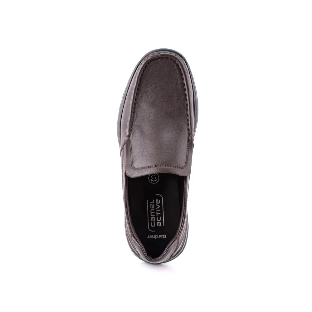 camel active Leather Elegant Slip On Formal Shoes Men Coffee GARDNER 802404-HX1-33