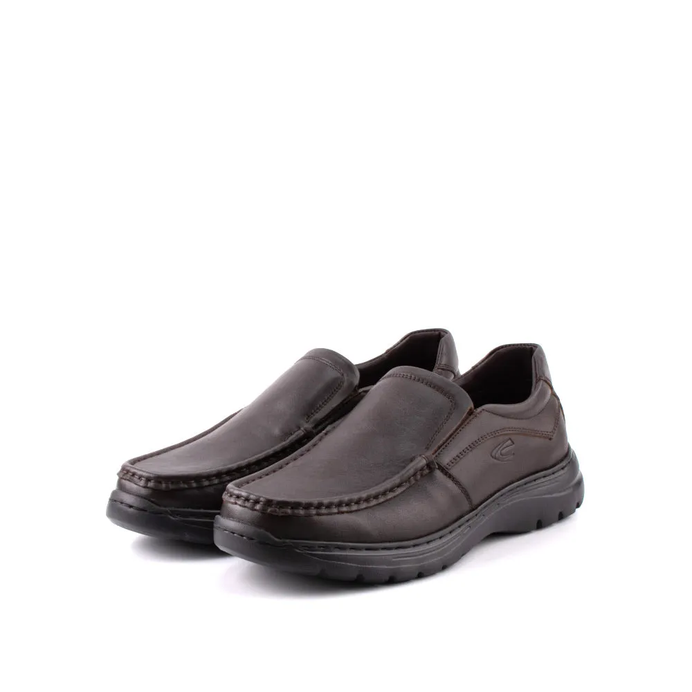 camel active Leather Elegant Slip On Formal Shoes Men Coffee GARDNER 802404-HX1-33