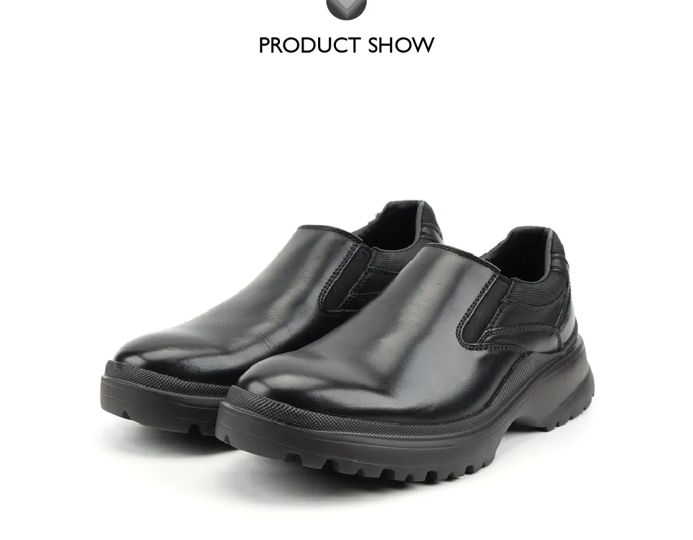 camel active Leather Slip On Shoes Men DOYCE-802367-TM1-1-Black
