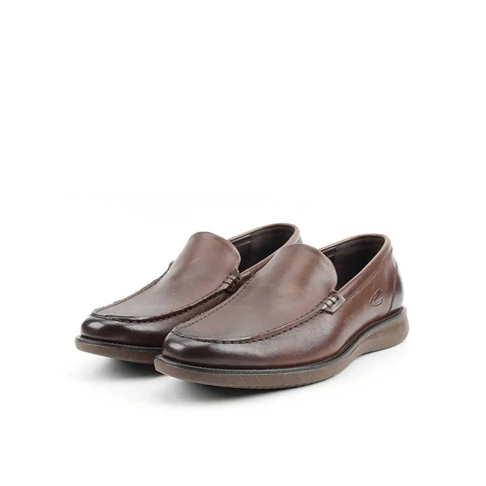 camel active Leather Slip On Shoes Men ZORYA - 802366-TM1-32 - Dark Brown