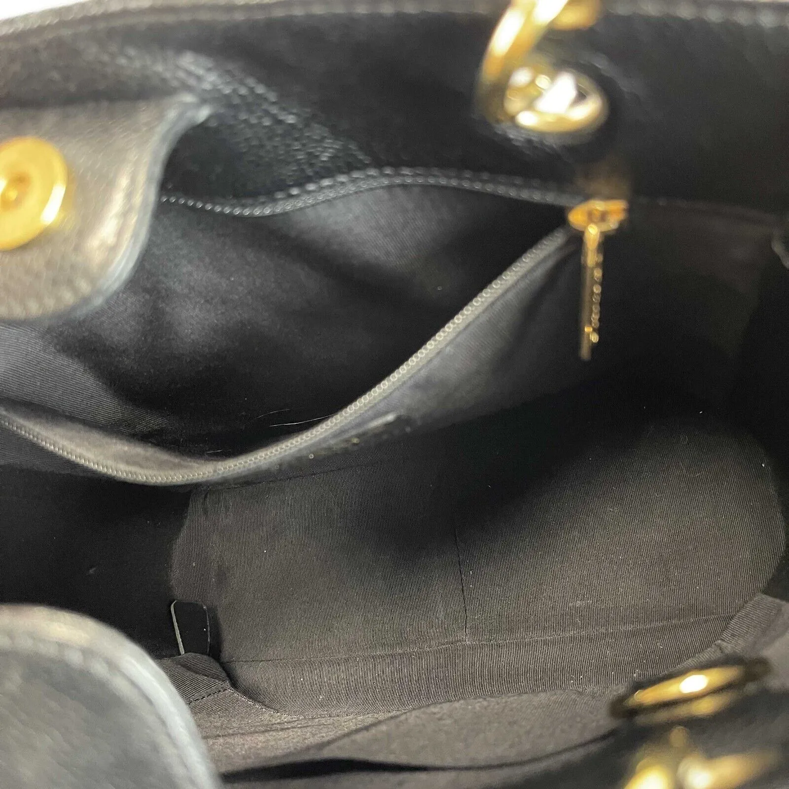 CHANEL Excellent Petite Shopping Tote Caviar PST 2016 Black Handbag