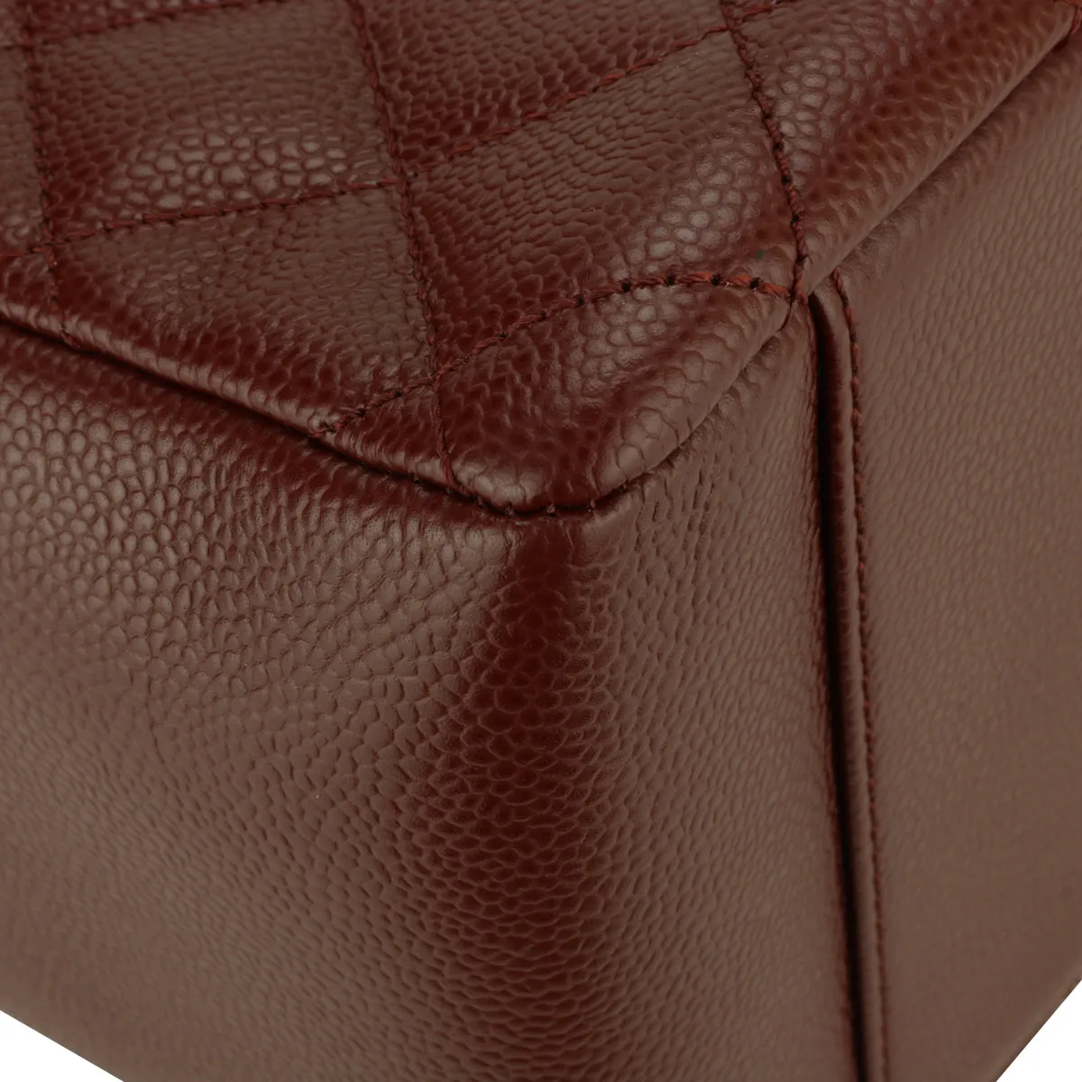 Chanel Grand Shopping Tote [GST] Burgundy Caviar Silver Hardware 2014