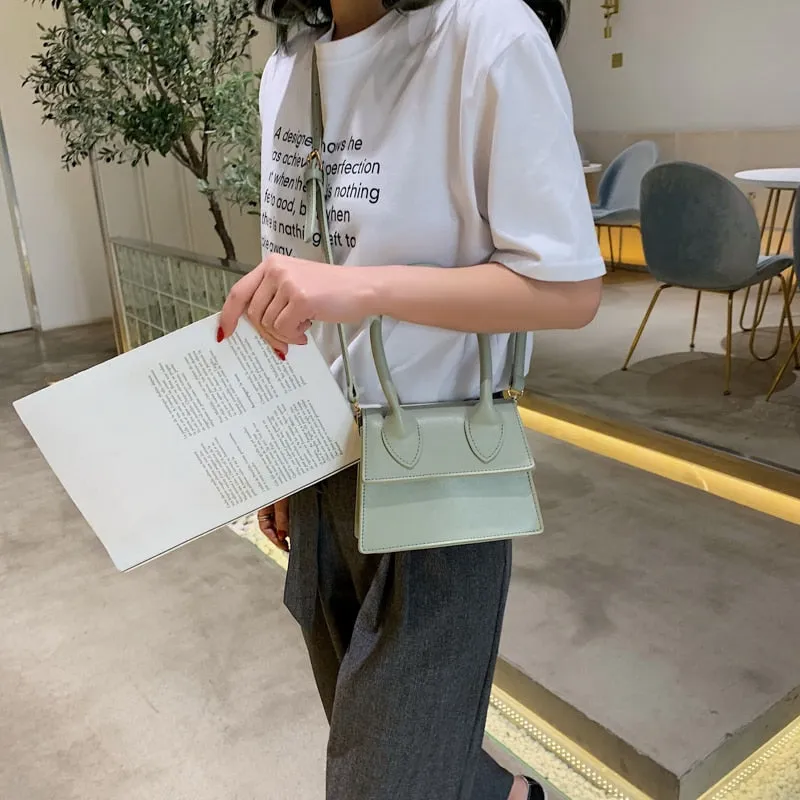 Christmas Gift Solid Color PU Leather Crossbody Bags For Women 2021 hit Female Shoulder Simple Bag Lady Mini Phone Purses And Handbags