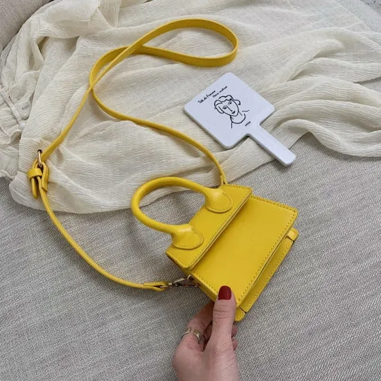 Christmas Gift Solid Color PU Leather Crossbody Bags For Women 2021 hit Female Shoulder Simple Bag Lady Mini Phone Purses And Handbags