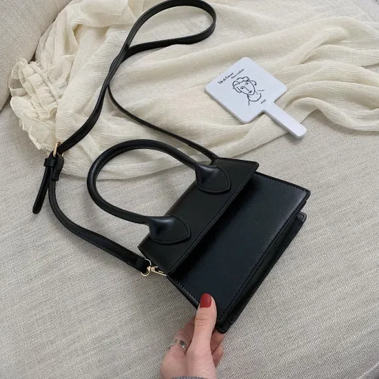 Christmas Gift Solid Color PU Leather Crossbody Bags For Women 2021 hit Female Shoulder Simple Bag Lady Mini Phone Purses And Handbags