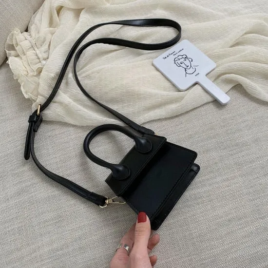 Christmas Gift Solid Color PU Leather Crossbody Bags For Women 2021 hit Female Shoulder Simple Bag Lady Mini Phone Purses And Handbags