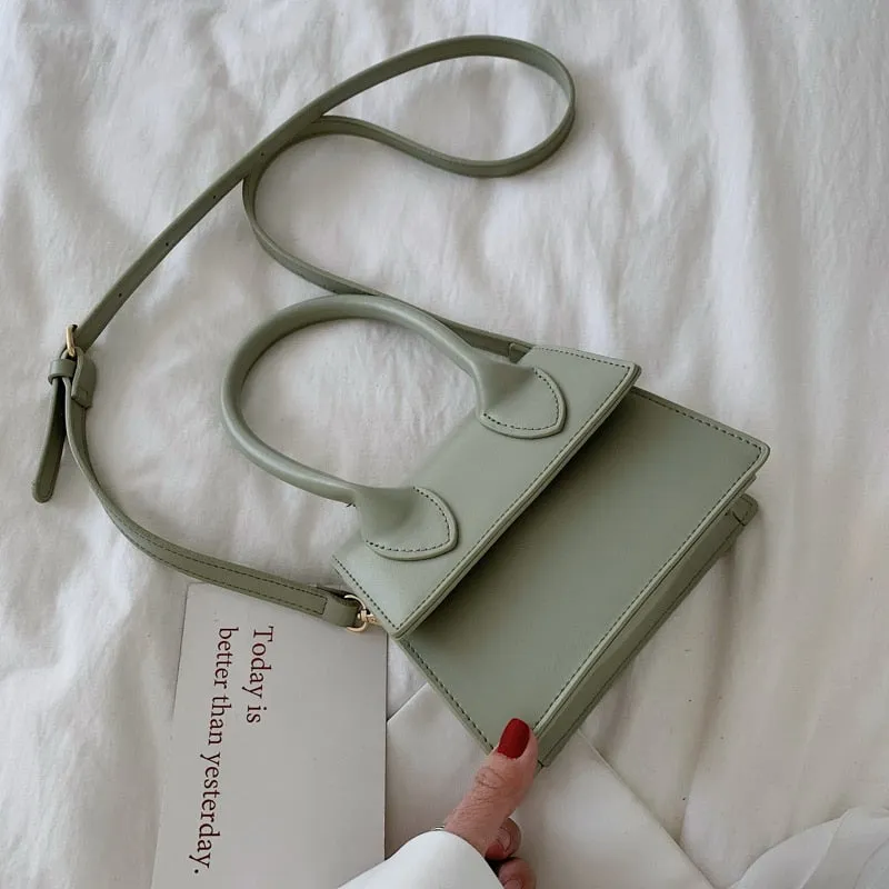 Christmas Gift Solid Color PU Leather Crossbody Bags For Women 2021 hit Female Shoulder Simple Bag Lady Mini Phone Purses And Handbags