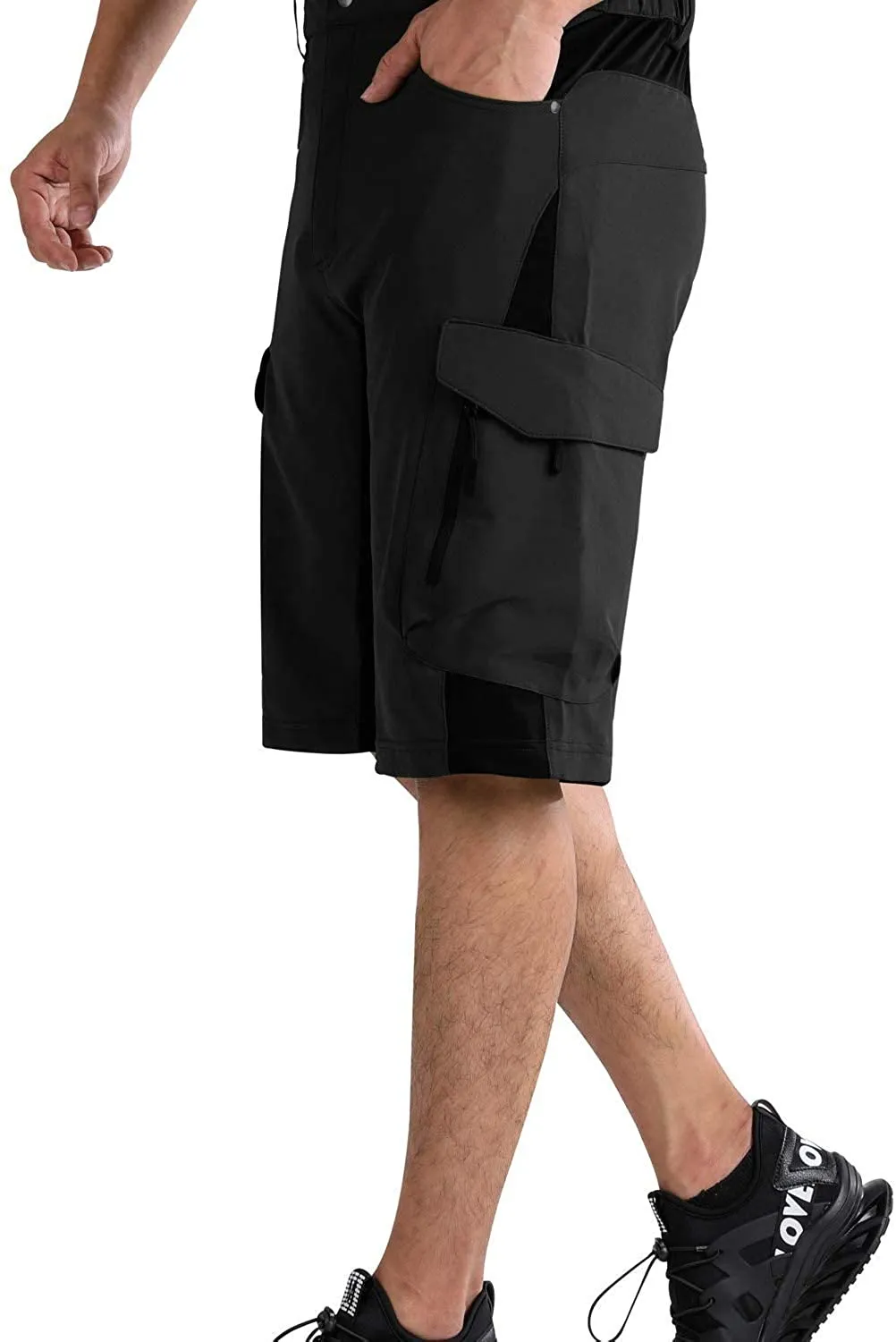 Cycorld Wanderhose Herren Kurz Trekking Shorts, Outdoor Shorts Schnell Trocknend Hiking Shorts Herren mit 6 Taschen, Herren Wandern-Trekking-Radfahren-Camping Hose Kurz