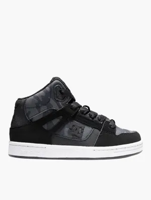 DC Pure High Top Lace Hightop in Black Camoflage: Size 11 to 7