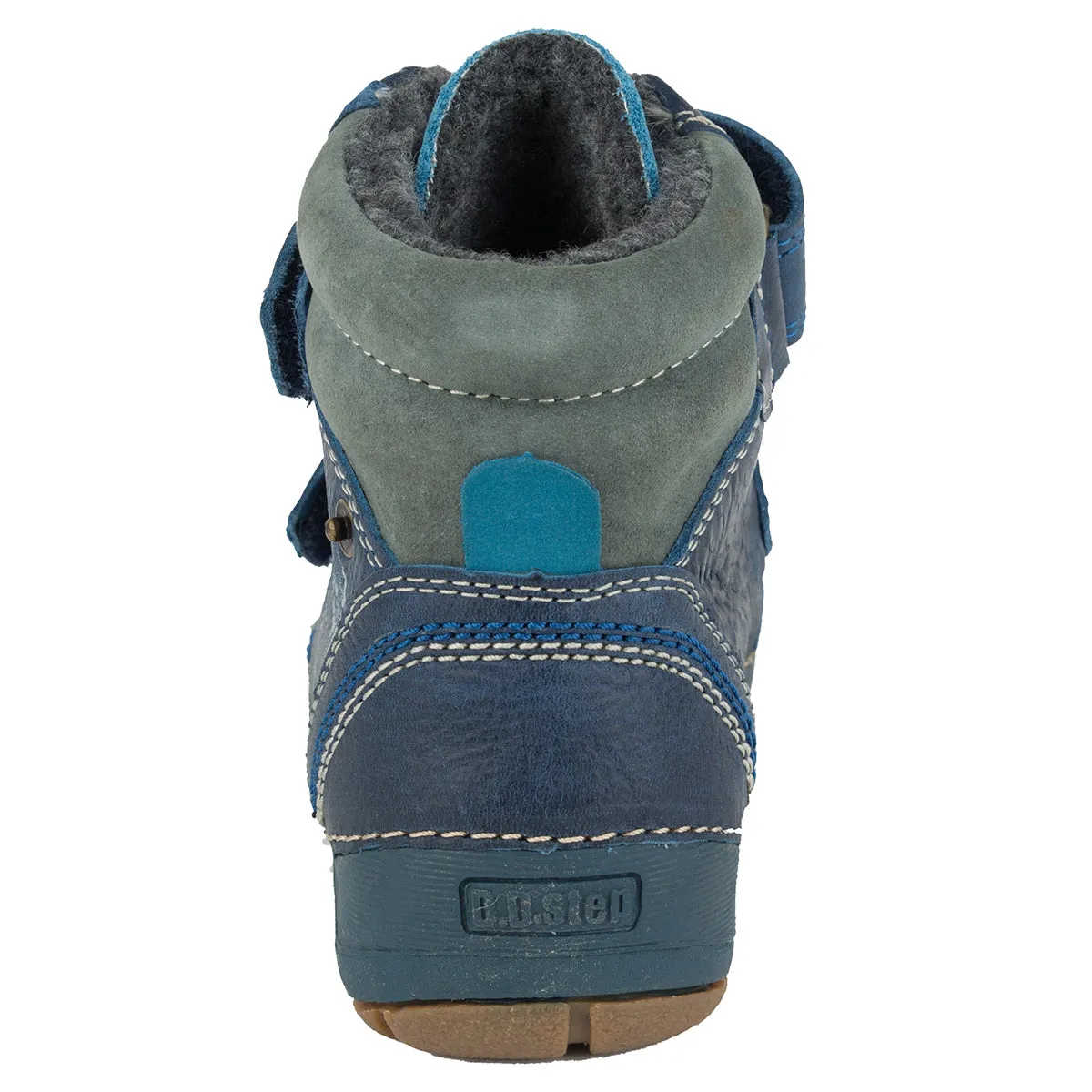 D.D. Step little kid shoes/winter boots with faux fur insulation dark blue size US 8.5-12