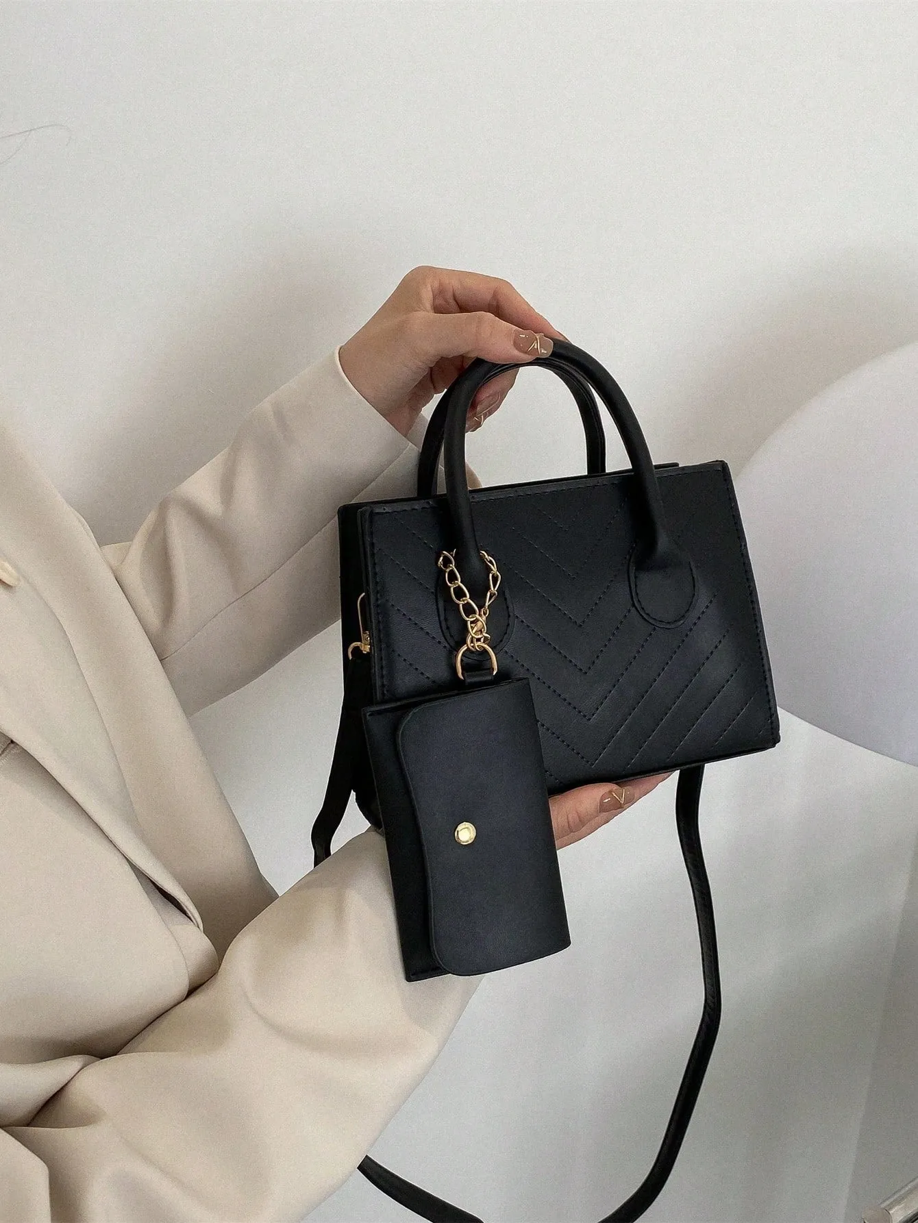 Double Handle Square  CLASSY Bag