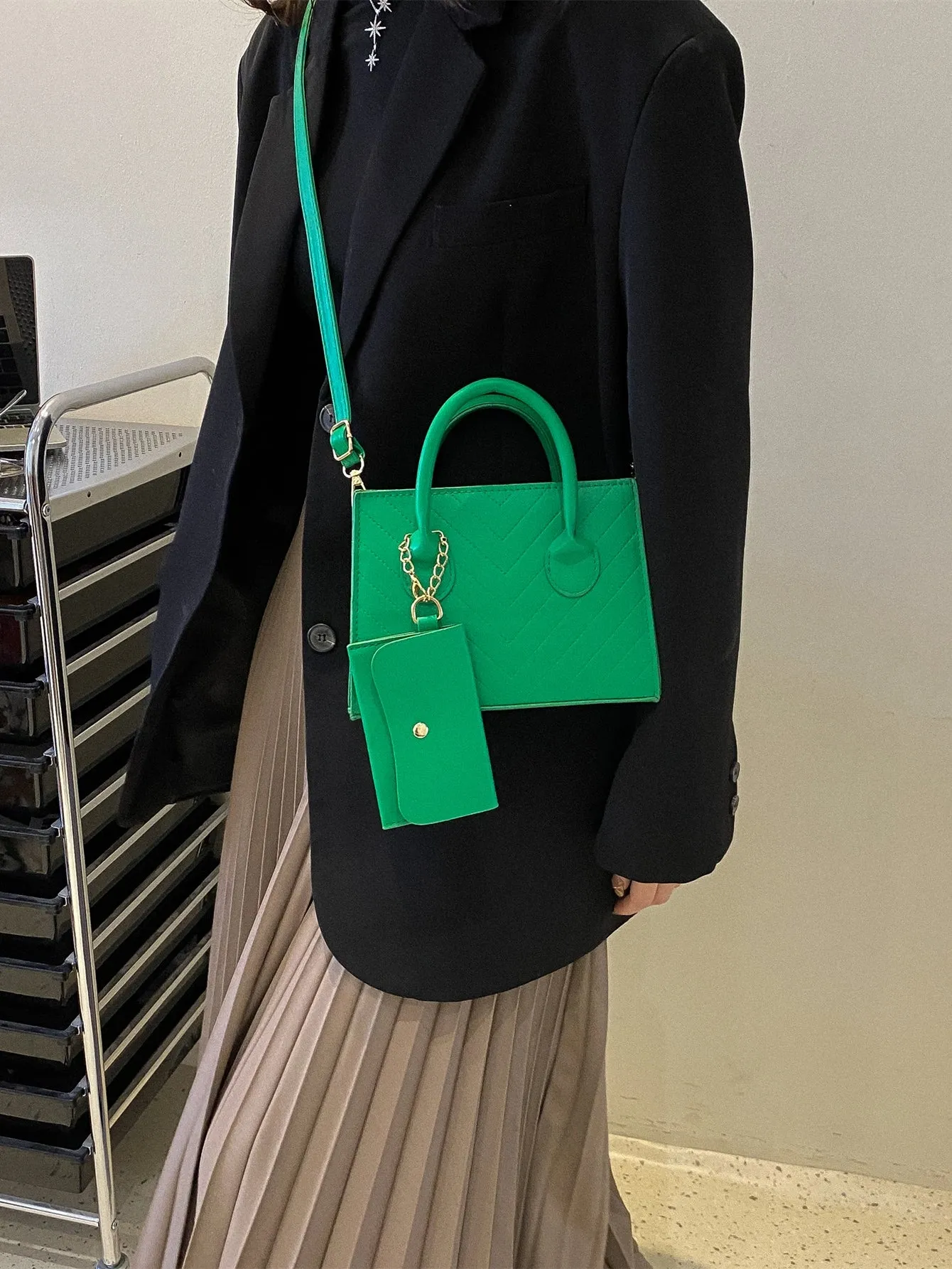 Double Handle Square  CLASSY Bag