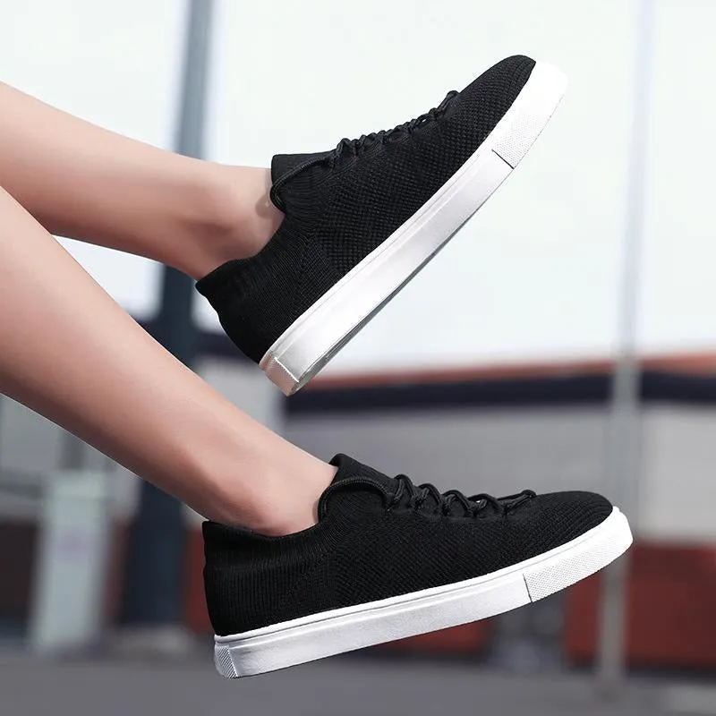 Front Lace-up Flying Knit Sports Casual Sneakers