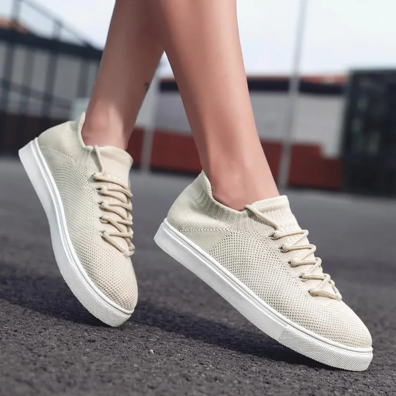 Front Lace-up Flying Knit Sports Casual Sneakers