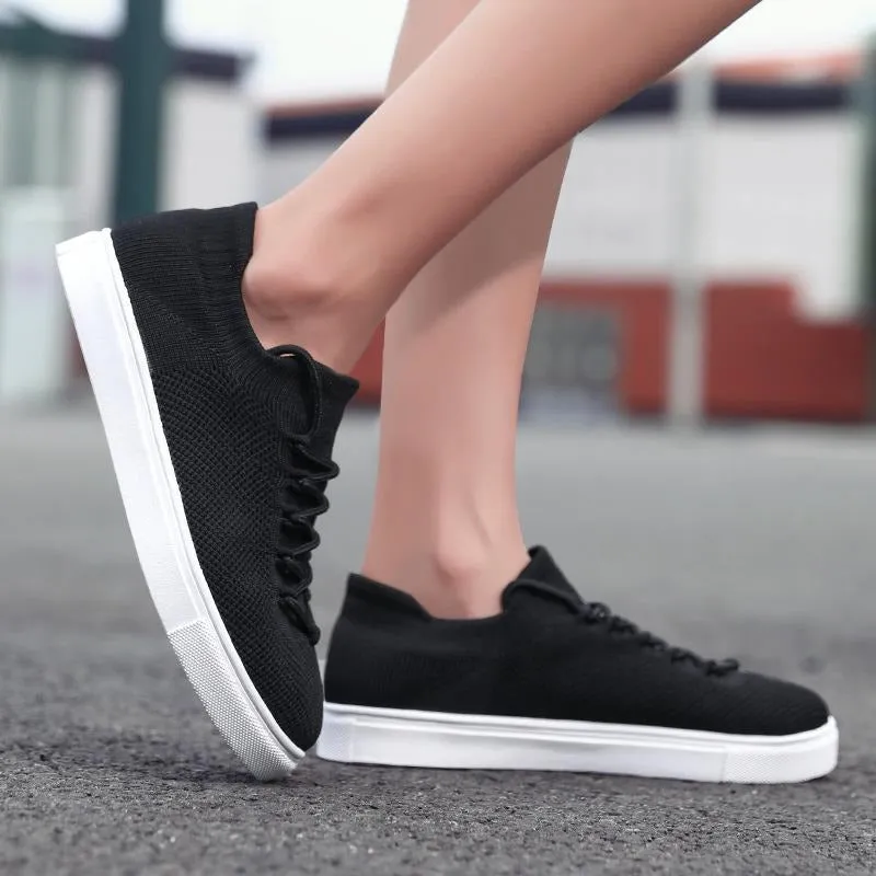Front Lace-up Flying Knit Sports Casual Sneakers