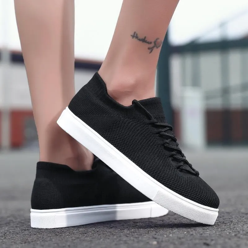 Front Lace-up Flying Knit Sports Casual Sneakers