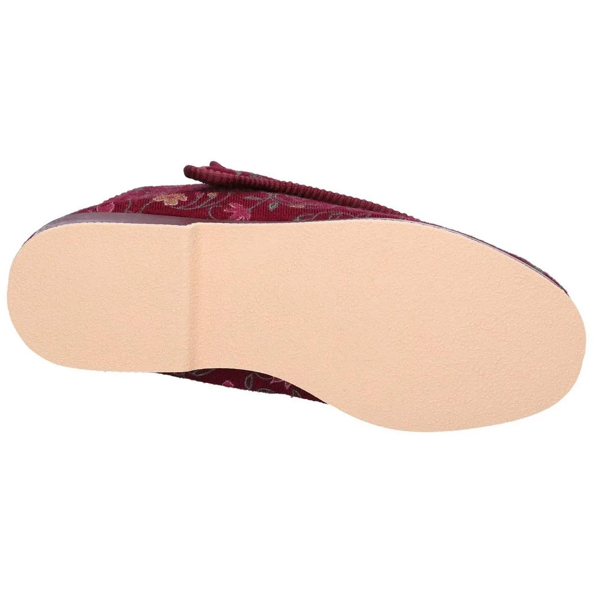 GBS Rhona Ladies Extra Wide Fit Slipper Wine